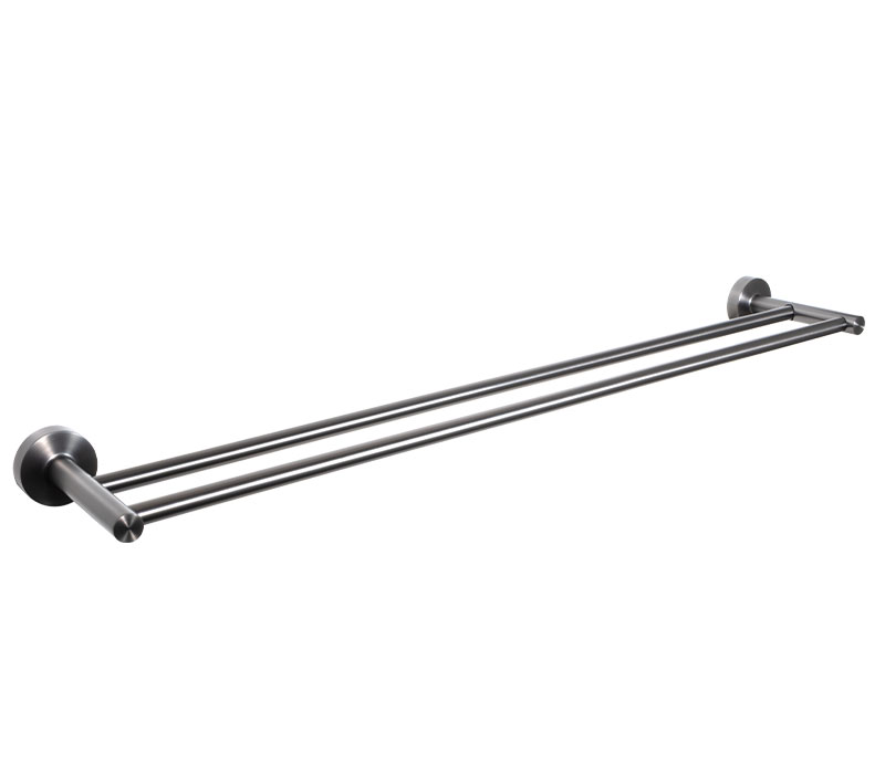 Double Towel Rails 600mm - Gunmetal | Ginger Accessories