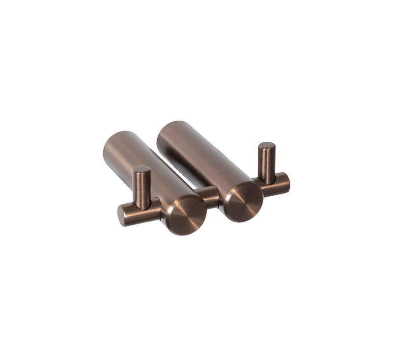 Double Robe Hook - Brushed Bronze | Sage Accessories